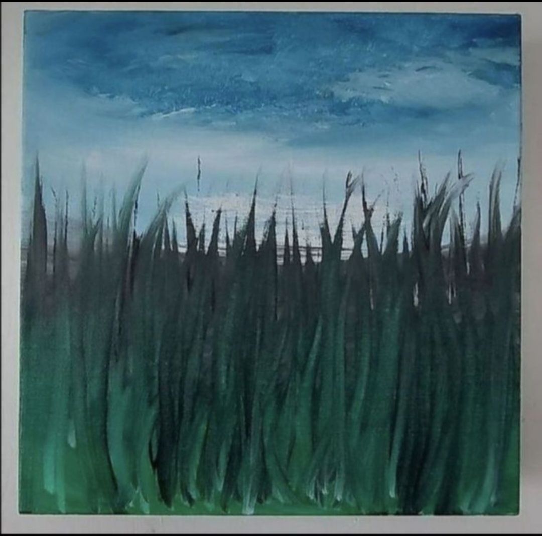 Tableaux: Gemälde " Sommerwiese " handmade 30×30 – Neuf (Voir description) à Riehen par Steinbock1970