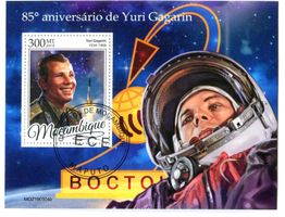 Block Raumfahrt. Juri Gagarin. Mosambik.