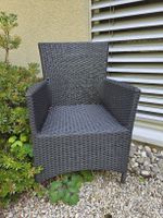 Stuhl Polyrattan viplounge 2 Stk. dunkelgrau guter Zustand