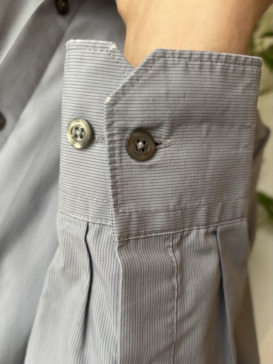 Camicie: Einhorn Herrenhemd grau, Gr. 42, slim line – Usato da Bassersdorf venduto da TB01011 2