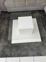 Moderner Glas Couchtisch, weiss, super Zustand