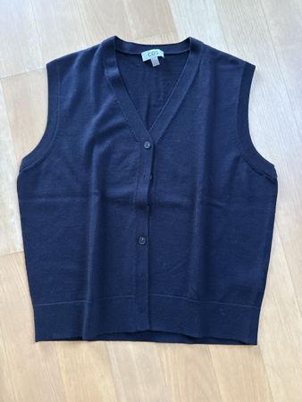COS Strickweste dunkelblau 100% Wolle Grösse M neuwertig