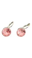 Swarovski Ohrringe mit rosa Strass silber Ohrstecker Hänger