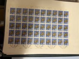 Bogen Satz Pro Juventute Bern 1.12.1966 Ausgabetag Stempel 