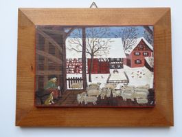 GEMÄLDE SCHAFHIRT BAUERNMALEREI NAIVE MALEREI