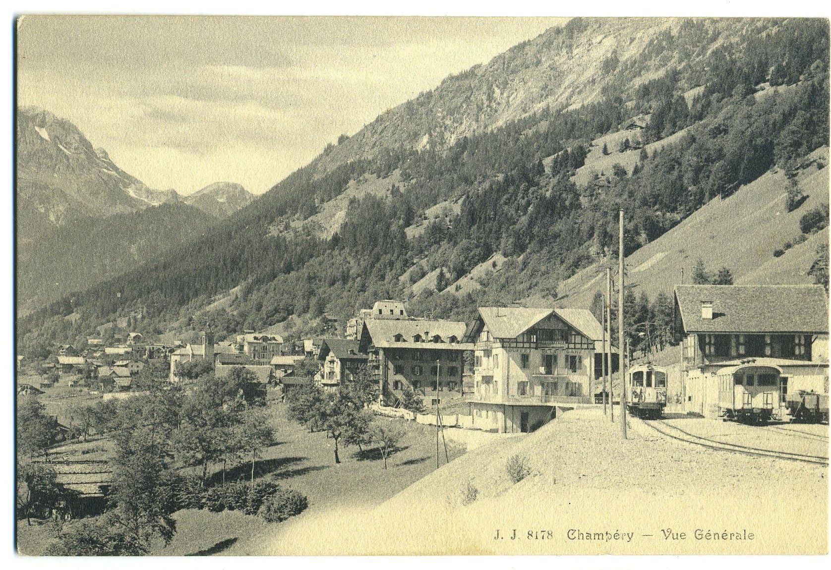 Ansichtskarten: Champéry gare. Train AOMC – Gebraucht aus Versoix von HELVETICA_1