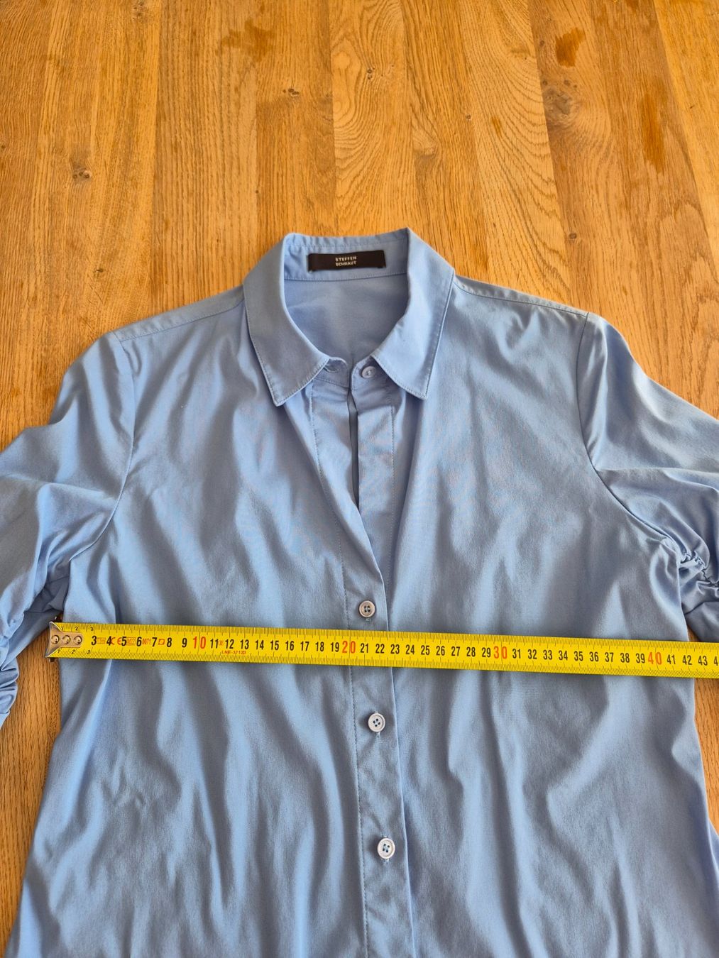 Steffen Schraut Camicette: Raffinierte Steffen Schraut Hemd-Bluse | Gr. 36 | hellblau – Usato da Balgach venduto da KaorinNoire 2
