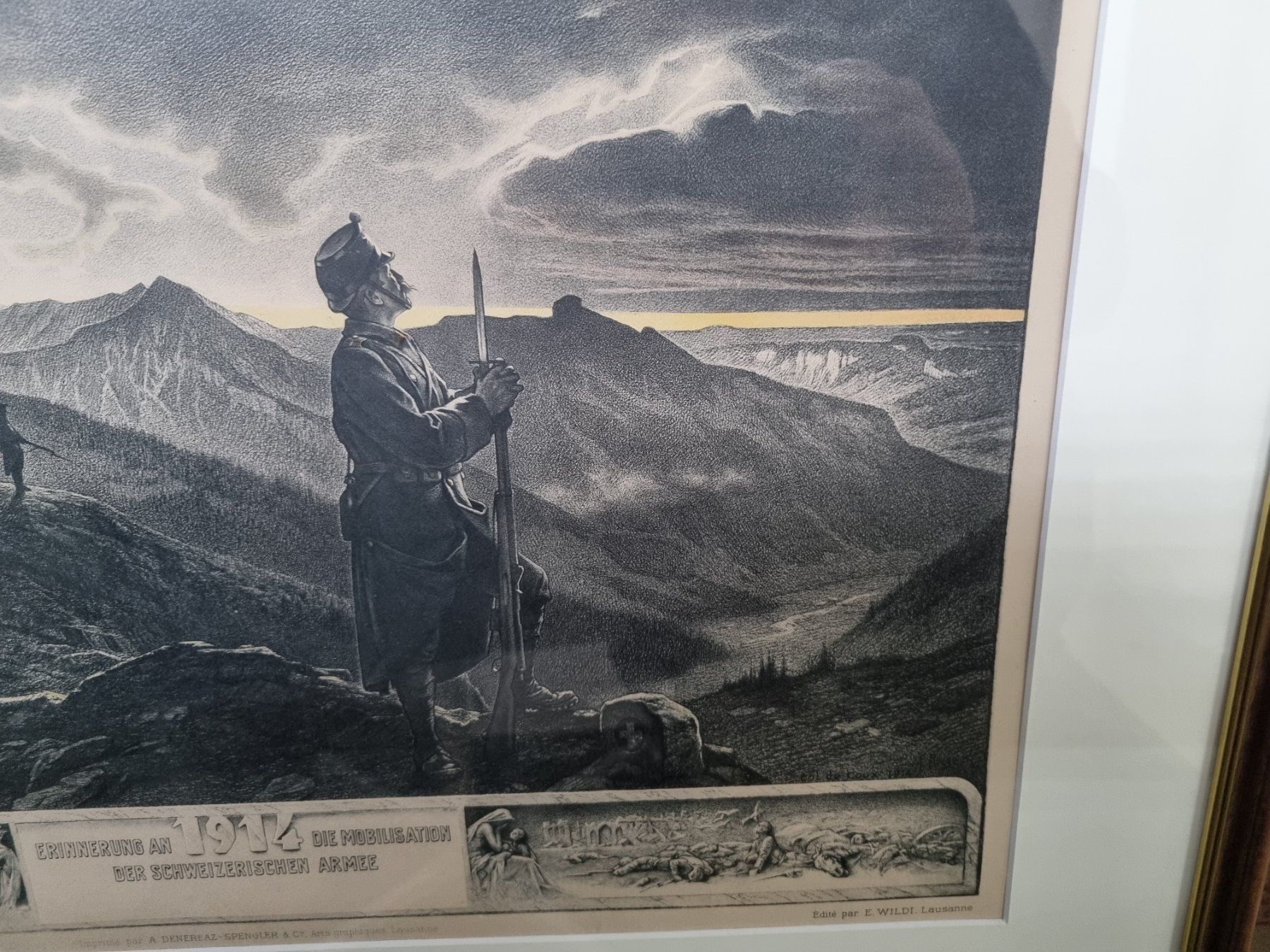 Poster & Bilder: Erinnerung 1914 Mobilisation der Schweizer Armee, gerahmt – Gebraucht aus Lenzburg von freedomky 3