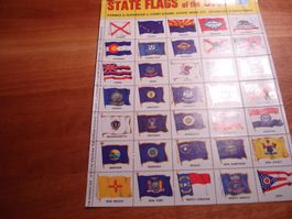 USA 2 Bogen Vignetten, Flaggen und Präsidenten *