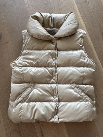 Hochwertiges Daunen-Gilet in Champagner