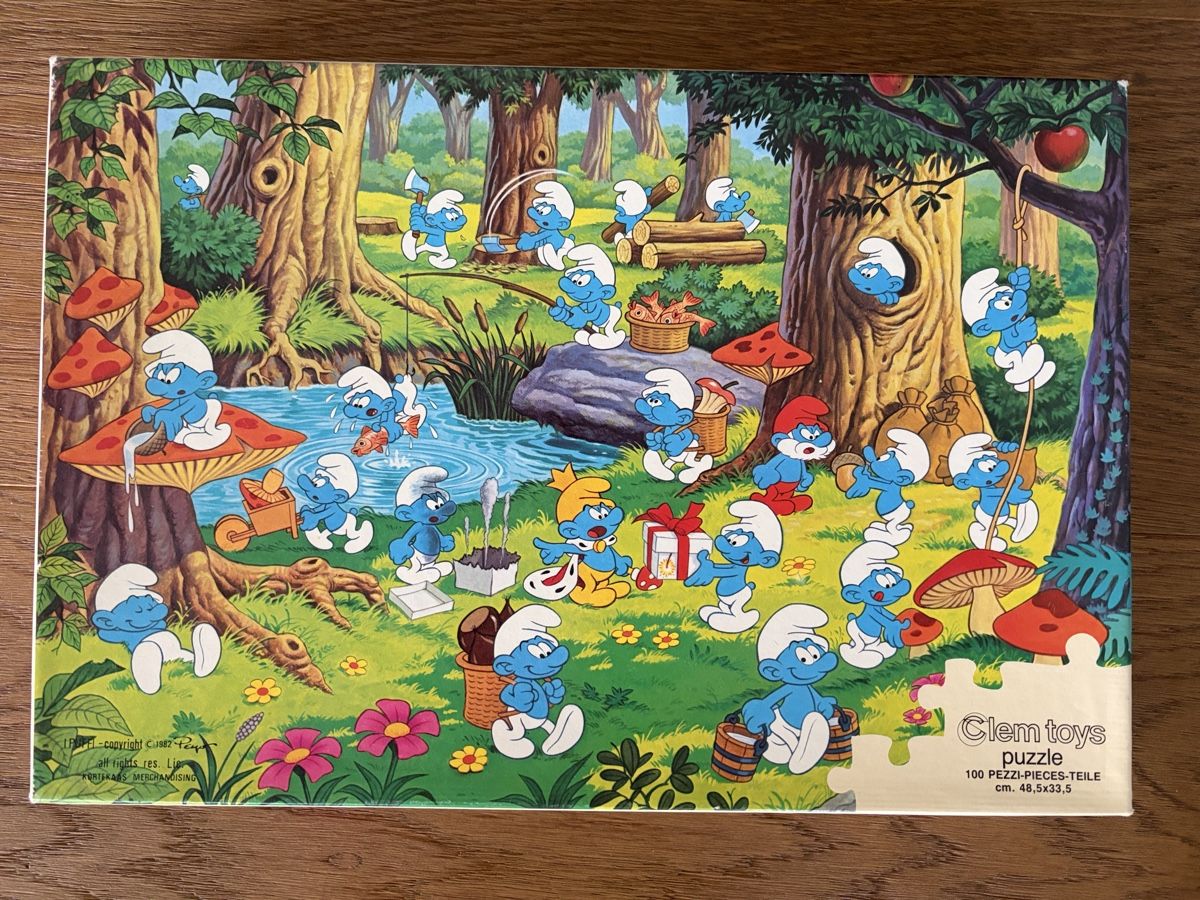 Puzzle: Puzzle Schlümpfe Wald Vintage  – Usato da Sarmenstorf venduto da LioWe