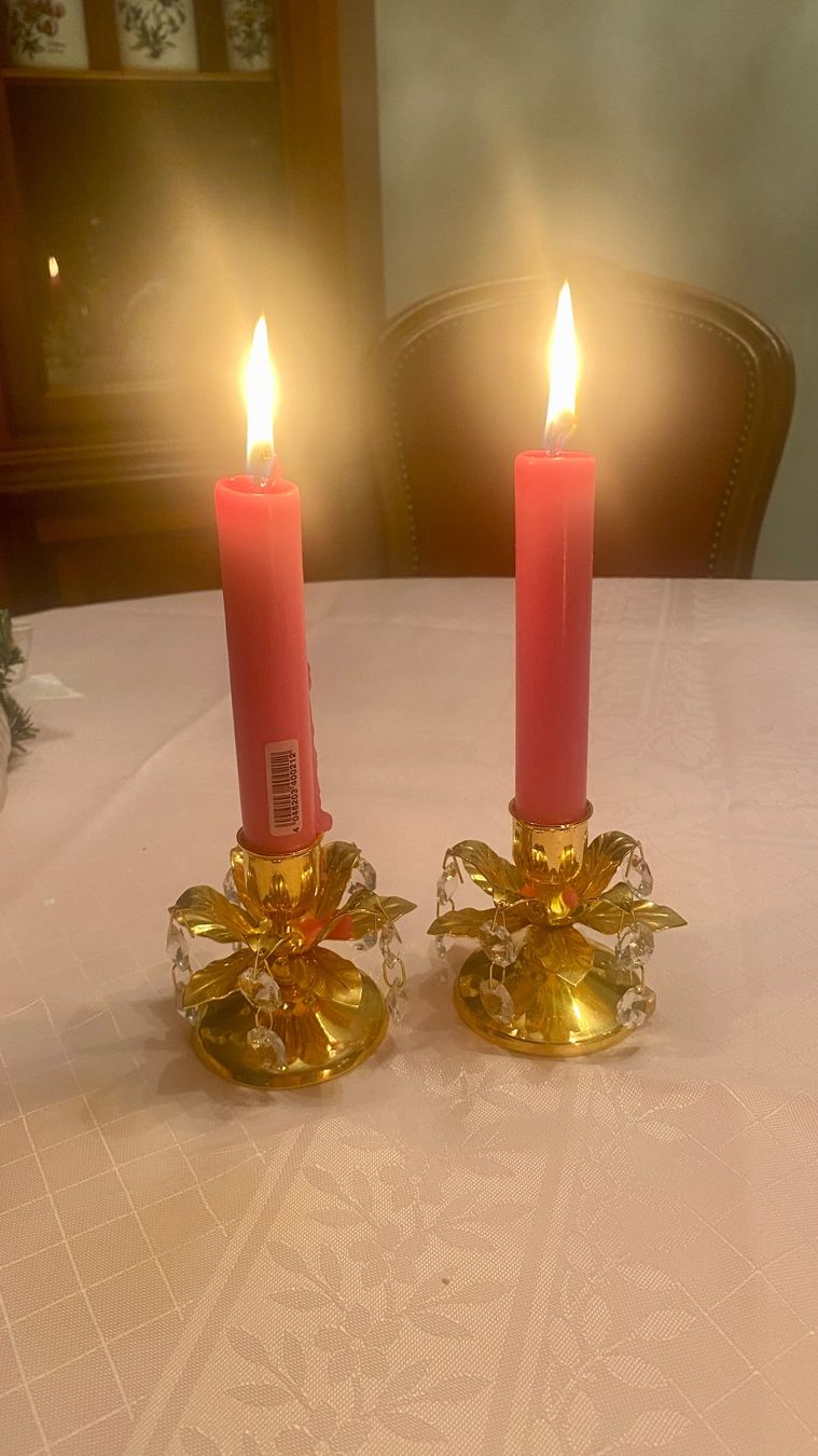 Kerzenständer: Vergoldeter Kerzenhalter mit Strass Kristall – Neu und originalverpackt aus luzern von bar_5gtr 6