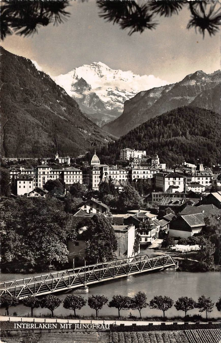 Cartoline postali: 2x Interlaken – Usato da Ottikon b.Kemptth. venduto da Neptun1974 2