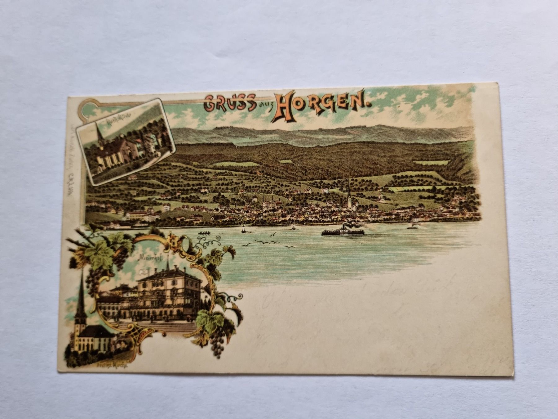 Cartoline postali: Horgen 1899 gelaufen Litho Top – Usato da Trachslau venduto da post35