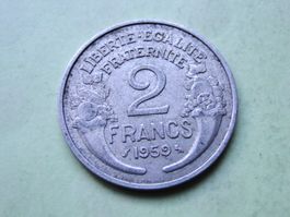 2 Francs France 1959 Morlon Aluminium