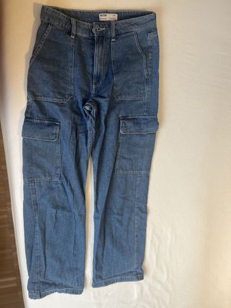 Bershka cargo jeans gr 34 blau