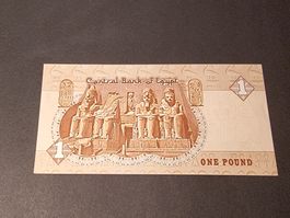 Ägyptischer Geldschein 1 Pfund, guter Zustand.