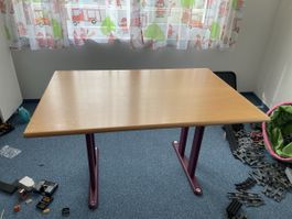 Schreibtisch Holz Metall 120x80cm