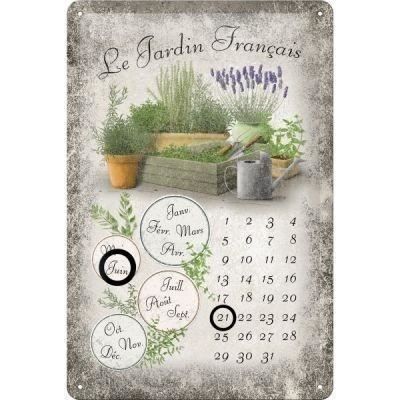 Calendari: Kalender - Jardin Francais - Blechschild – Nuovo e nell'imballaggio originale da Ennetbürgen venduto da open24shop