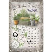 Kalender - Jardin Francais - Blechschild
