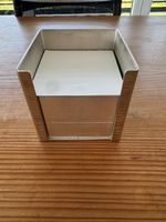 Hermès Notizblock mit Halter, Silber, Made in France