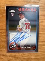 Topps Chrome Allan Winans Atlanta Braves Rookie Autogramm