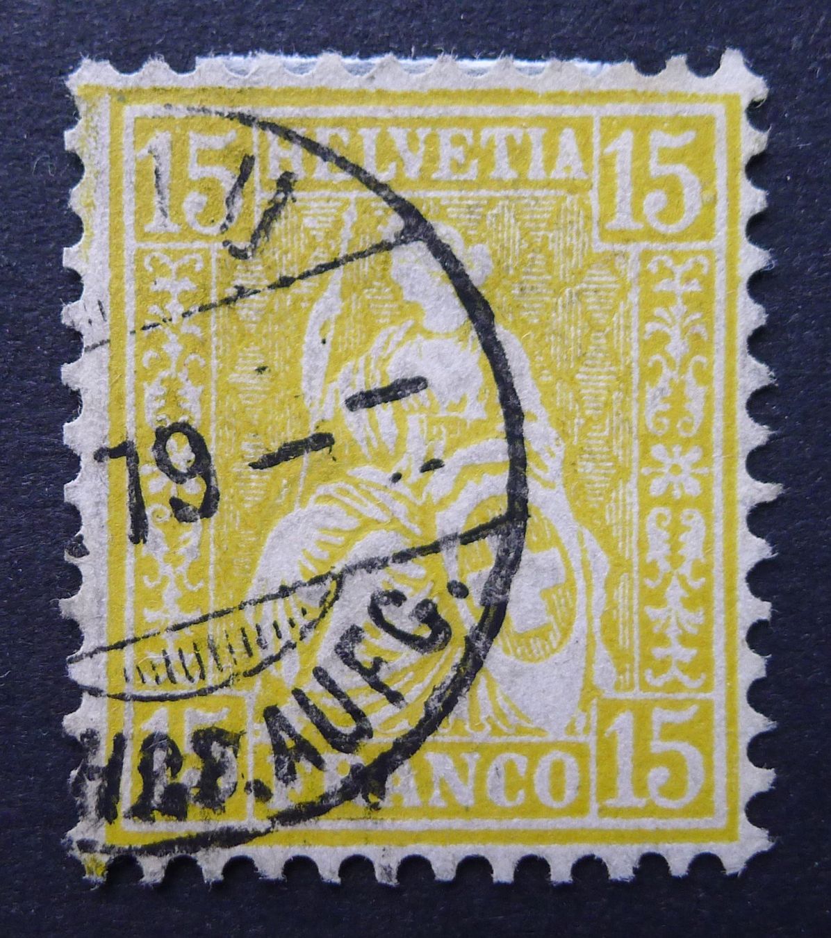 Alle Briefmarken: Nr. 39, gestempelt Kat: 60.- – Gebraucht aus Ebikon von SilvioFreund
