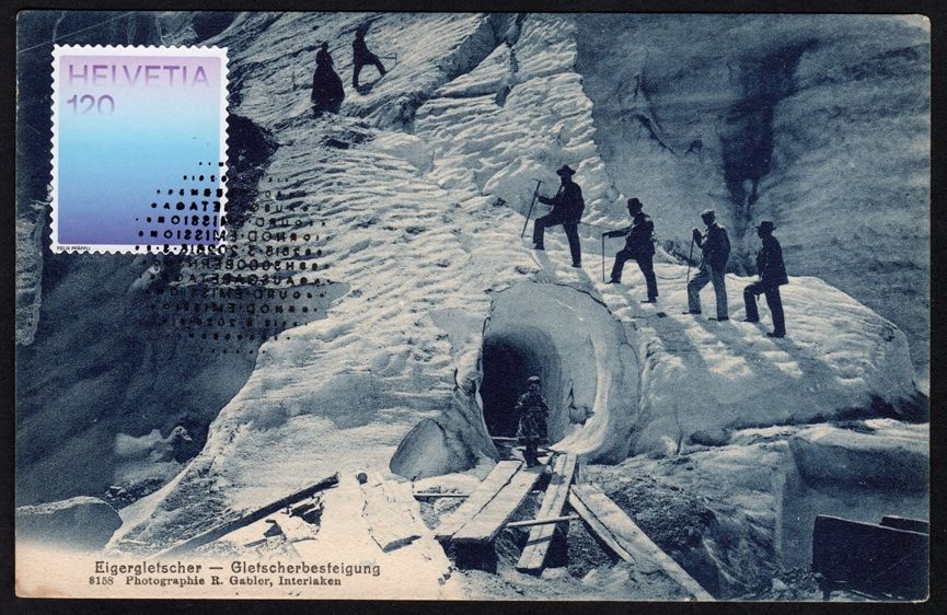 Tutti i francobolli: MK ANTIK Farben d. CH-Gletscherh.blau, Eigergletscher Unikat – Nuovo (secondo la descrizione) da Dottikon venduto da haeusibuh5