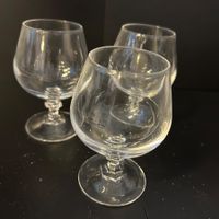 3 Schnaps-/ Brandy-Gläser, Vintage, Top!