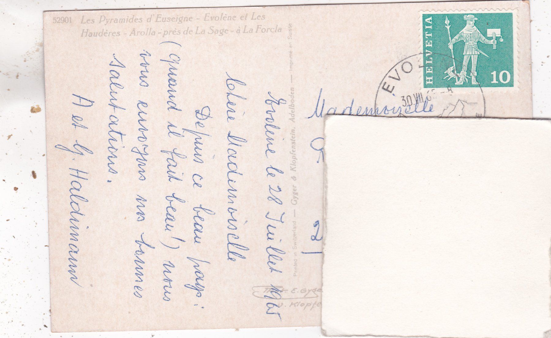 Cartes postales: Val d' Hérens 1965 – D'occasion à Herisau par Lisegrat2008 1
