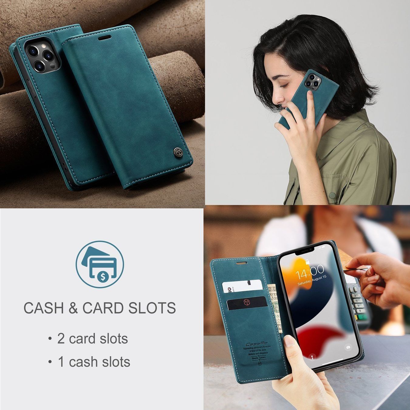 Cover & Protezioni schermo: iPhone 13 pro max - étui à rabat portefeuille Bleu – Nuovo e nell'imballaggio originale da Morges venduto da DigiAC 3