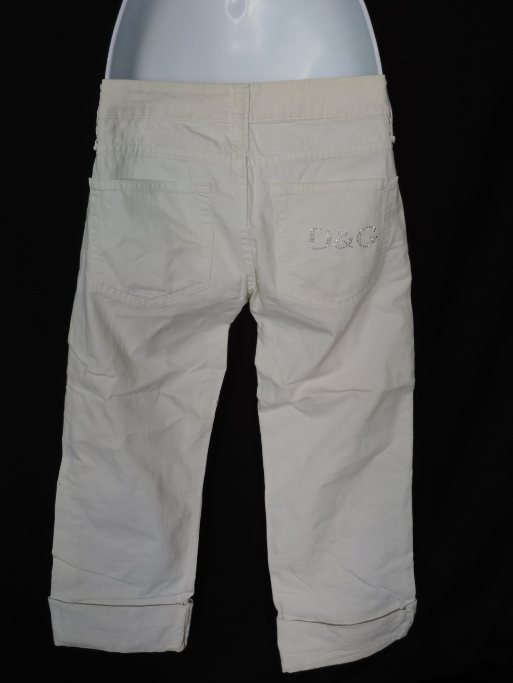 Pantalons: pantacourt effet jeans blanc – D'occasion à Genève par Axelle333 7