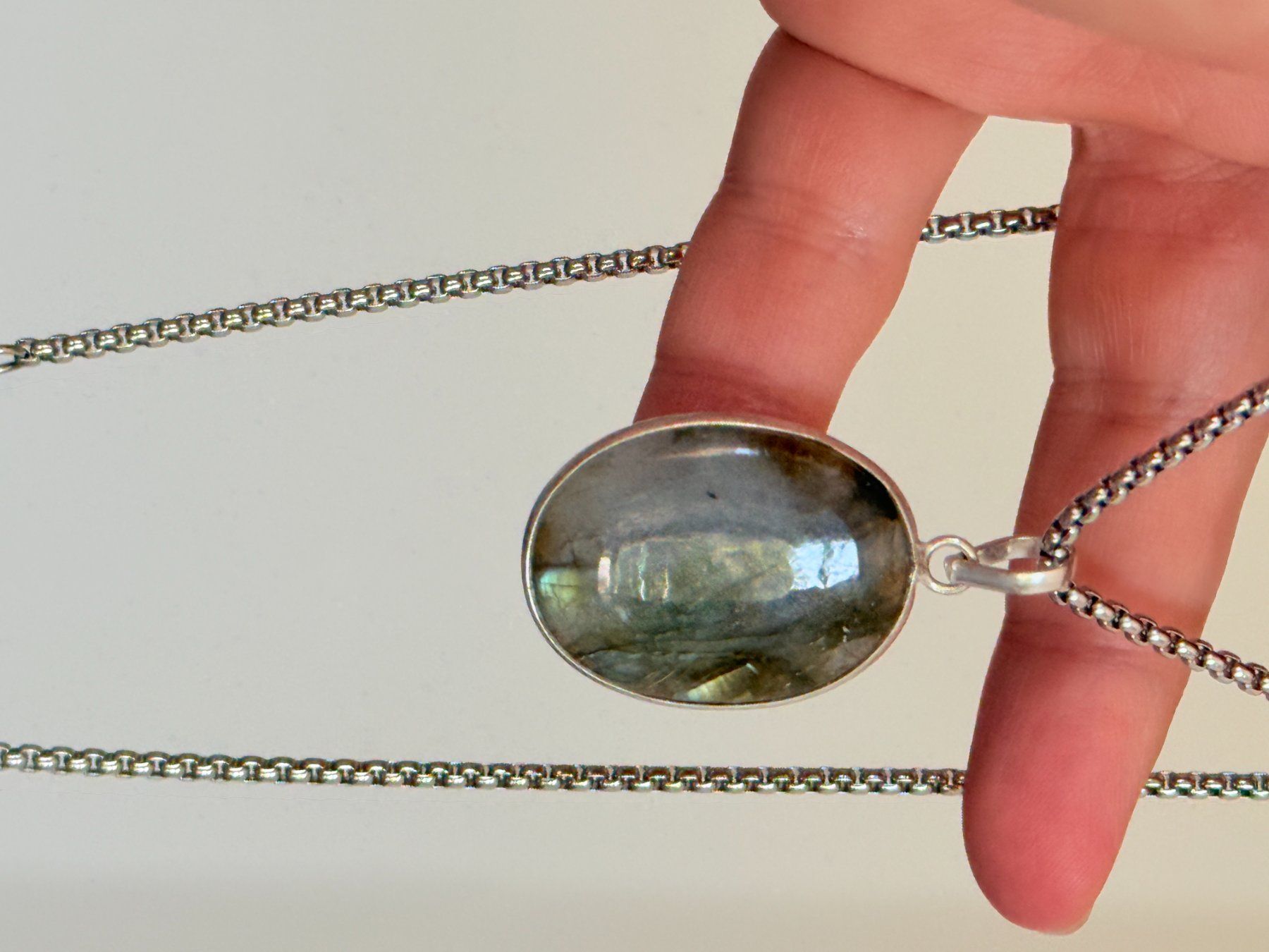 Colliers: Collier avec Labradorite – Neuf avec emballage d'origine à Genève par AWWA 4
