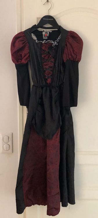 Damen-Kostüm Kleid Im Gothic-Vampir-Stil – 80er New Wave, Lolita, Barock, Ideal Für Halloween, Karneval & Mittelaltermärkte