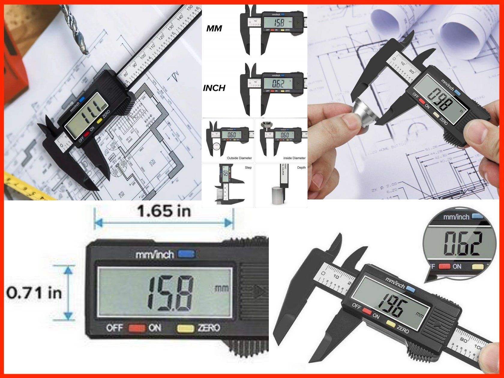 Misurare: Schieblehre, Messschieber, 150mm, 0,1mm / 0.01inch, – Nuovo (secondo la descrizione) da Emmen venduto da renerich 8