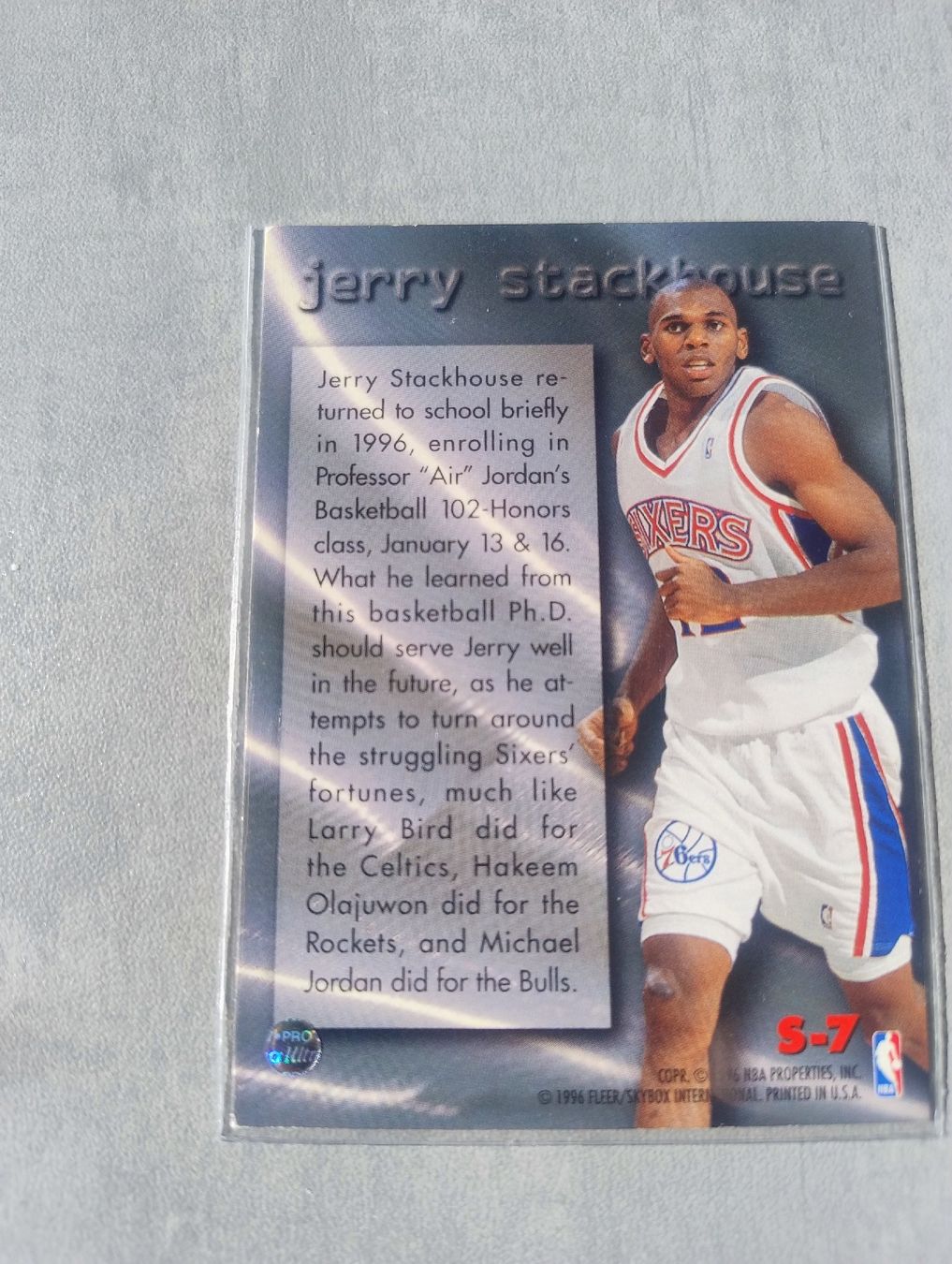 Nba Sammelbilder & Trading cards: NBA 1995 METAL STACKHOUSE'S SCRAPBOOK S-7 JORDAN / STACKHOUS – Neu (gemäss Beschreibung) aus Martigny von jul_7s5x 1