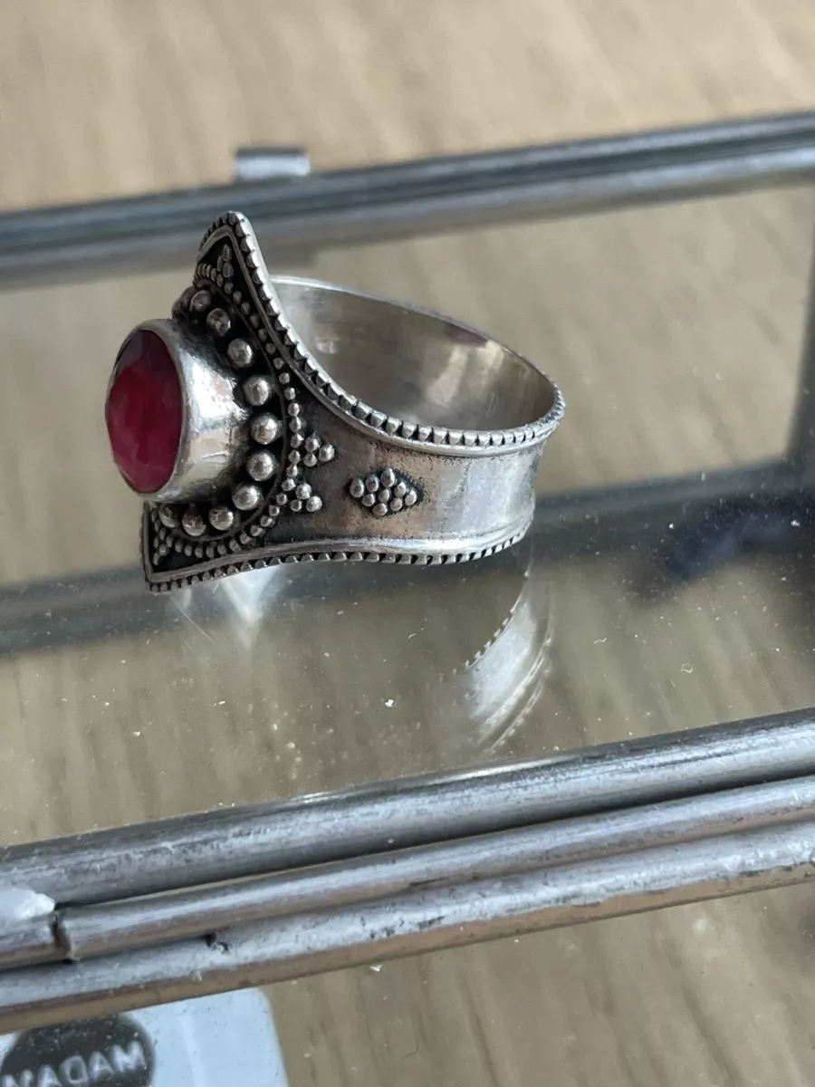 Anelli: Silberring mit echtem Stein Boho Schmuck  – Nuovo (secondo la descrizione) da Zug venduto da oldnewnew 1