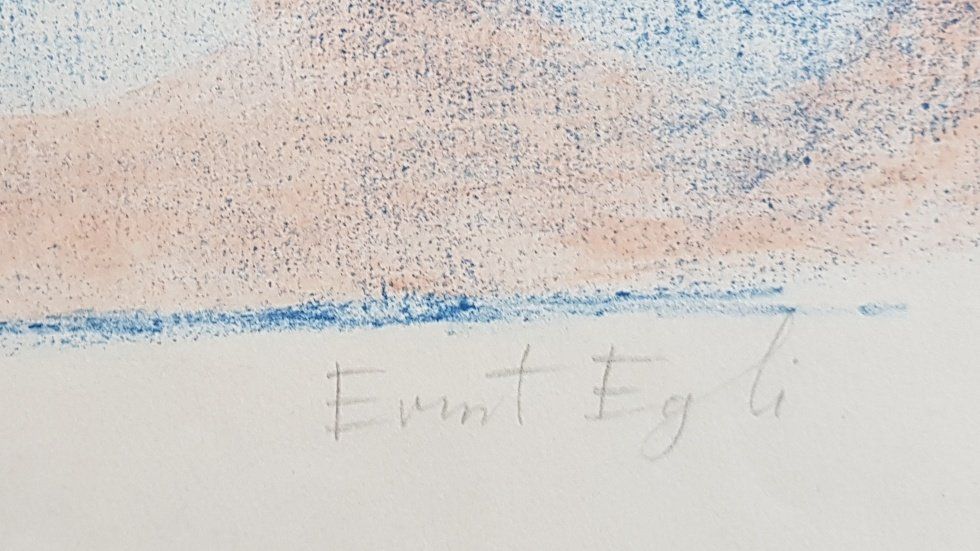 Grafica & Litografie: Ernst Egli -   Schweizer Kunst  -  Swiss Art – Usato da Horw venduto da Kunstreich7 2