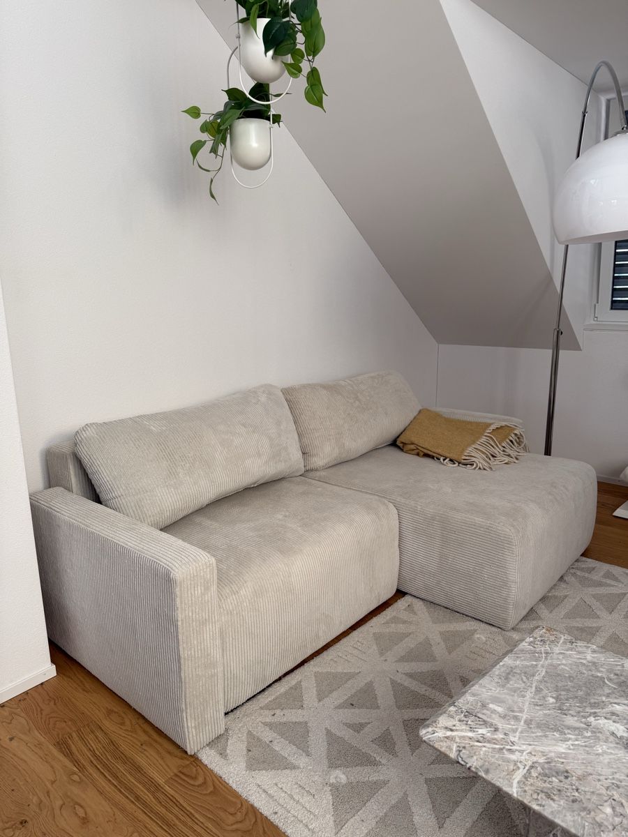 Sofas: Ecksofa Cord Beige  – Gebraucht aus Wängi von lab_zbk5