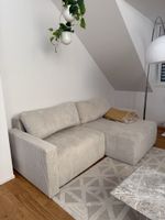 Ecksofa Cord Beige 