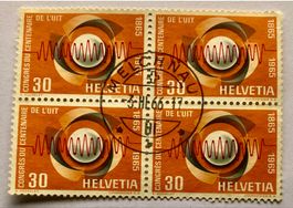 4er Block Nr.437 Stempelt Melchnau 1965   