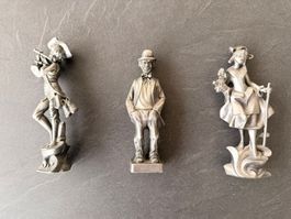 3-teiliges Set Zinnfiguren / Zinnstatuetten – Vintage