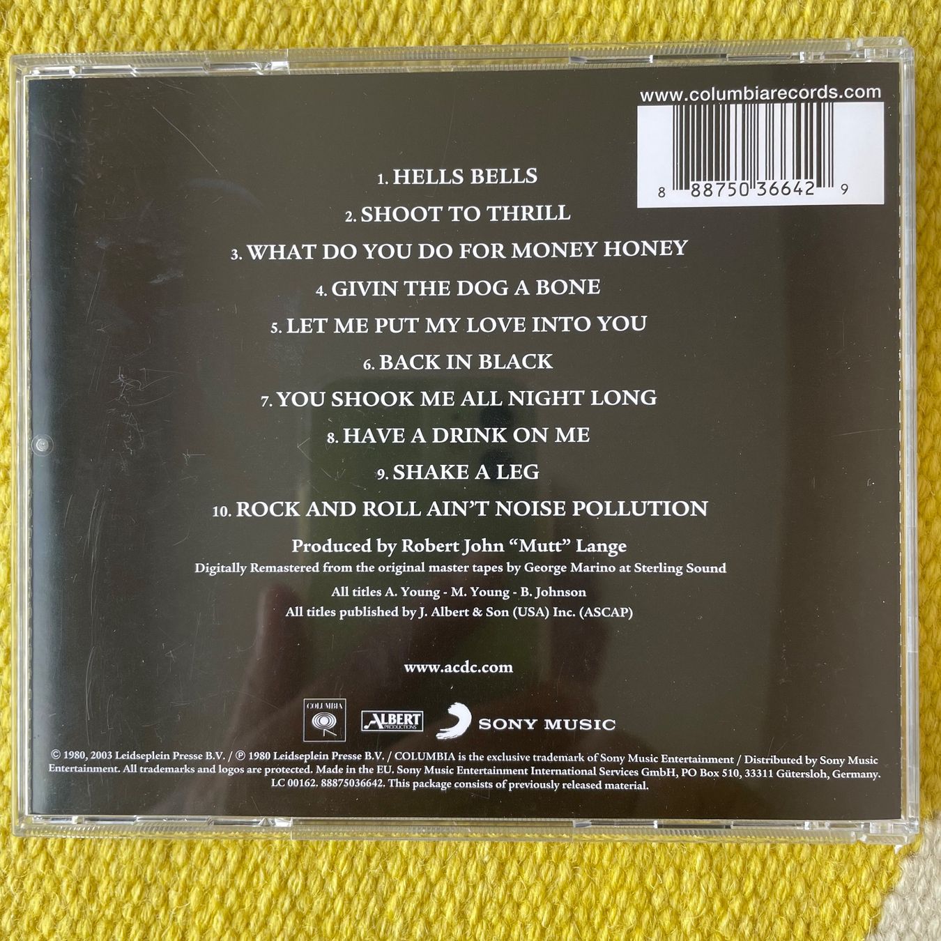 CD: AC DC-BACK IN BLACK – Usato da Rorschacherberg venduto da CD-Roli 1