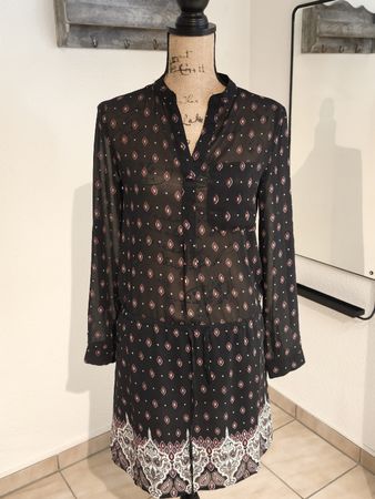 Kleid AMISU Schwarz Muster Grösse XS  neuwertig