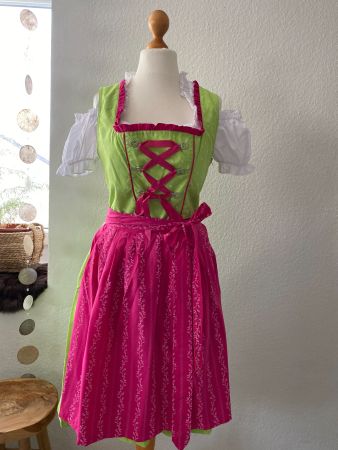wunderschönes Dirndl  in frühlingsgrün/pink in Gr. 42 *NEU*