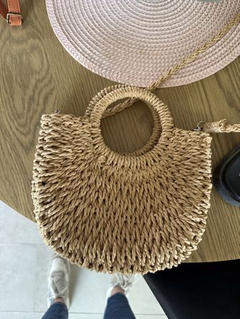 Schicke Sommer-Tasche aus Stroh für Strand & City – fast neu