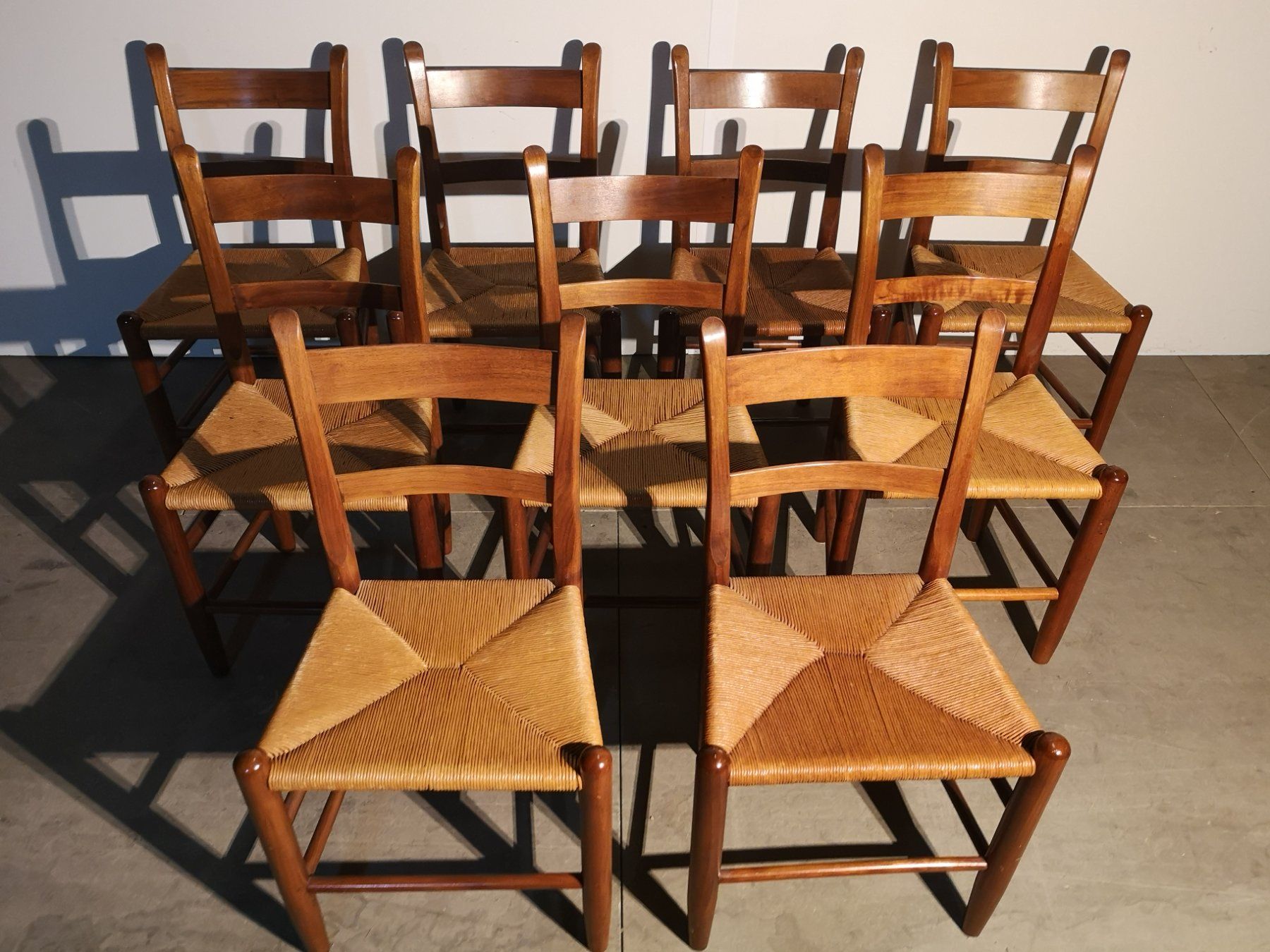 Stühle: 9er-Set Teak Dining-Chairs, Mid Century, Design Charles Webb – Gebraucht aus Solothurn von Sis_email 8