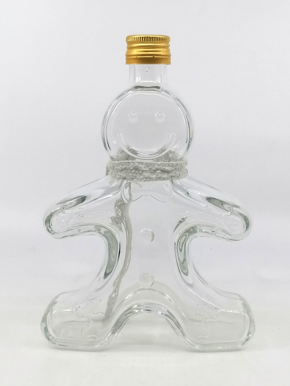 Altro: Glas Flasche Design Männchen 250ml leer – Usato da Reinach BL venduto da fliegenrolli