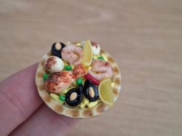 Paella Handgemacht, für Puppenhaus, Maileg