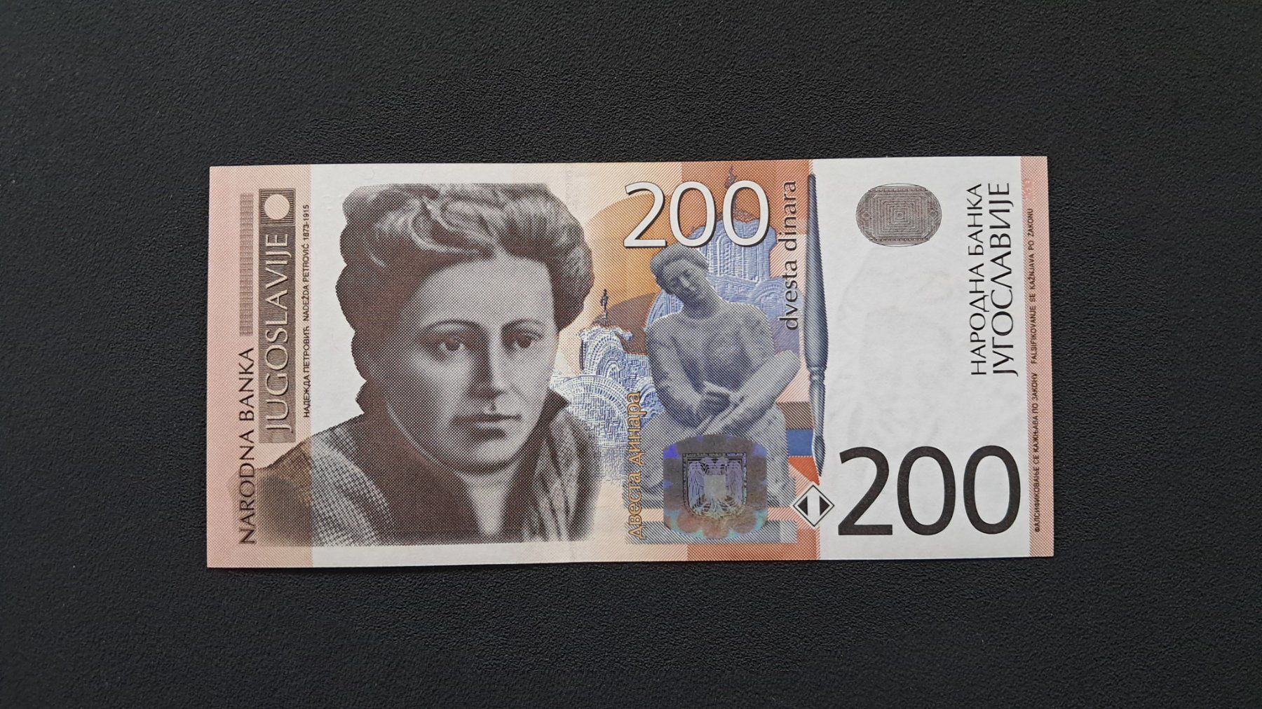 Banconote: Jugoslawien 200 Dinara 2001 Unc – Nuovo e nell'imballaggio originale da Lufingen venduto da E-Auktion